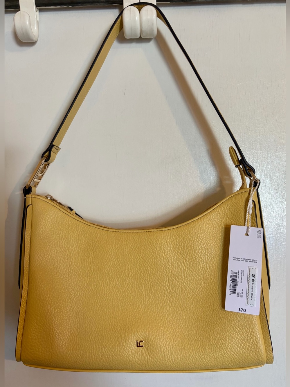 Liz Claiborne Yellow Shoulder Bag New With Tags Gold Hardware